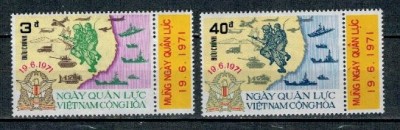 Vietnam Sud 1971 - Ziua armatei, serie neuzata foto