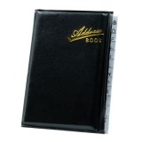 Agenda telefonica CNX 5084-40, mica, coperta imitatie piele, negru
