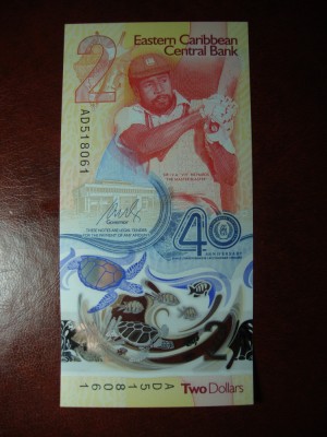 EASTERN CARRIBEAN 2 DOLARI 2023 UNC foto