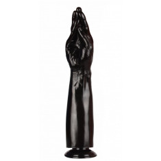 Dildo Fisting Naughty Hand, PVC, Negru, 38.5 cm