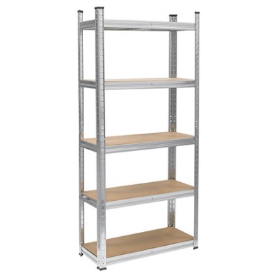 Raft Metalic de Depozitare cu 5 Polite din MDF, Dimensiuni 150x70x30 cm, Sarcina maxima de 750Kg foto
