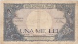 Bancnotă Rom&acirc;nia 1000 lei 10 octombrie 1944 BNR, seria M.3452 nr. 0595