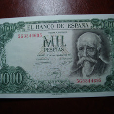 SPANIA 1000 PESETAS 1971 EXCELENTA