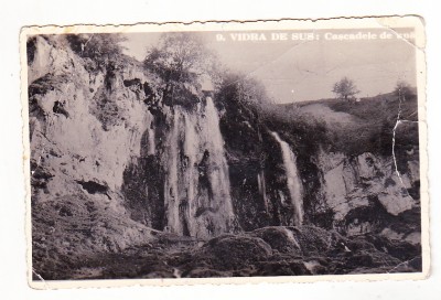 bnk cp Vidra de Sus - Cascadele de apa - uzata - 1939 foto