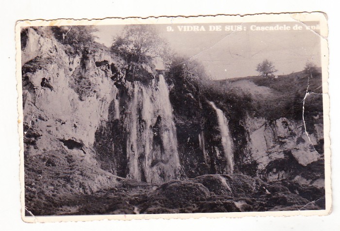 bnk cp Vidra de Sus - Cascadele de apa - uzata - 1939