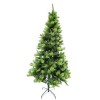 Brad de craciun artificial cu conuri de pin, 210 cm, suport metalic inclus, verde, Oem