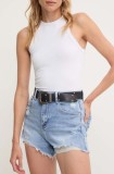 Answear Lab pantaloni scurti jeans femei, neted, high waist