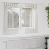 vidaXL Perdele cu perdele 2 pcs Crem 140 x 140 cm Poliester