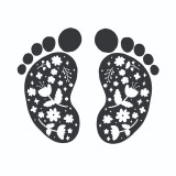 Cumpara ieftin Sticker decorativ, Baby, Negru, 73 cm, 8546ST, Oem