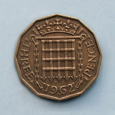 MAREA BRITANIE - 3 Pence 1962 foto