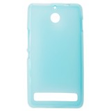 Husa silicon albastru deschis transparent (cu spate mat) pentru Sony Xperia E1 (D2004/D2005) / Sony Xperia E1 Dual Sim (D2104/D2105)