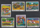 Guinea 1968-Legende africane,Basme,Fauna,Animale,serie 6 val.,MNH,Mi.480A-485A, Nestampilat