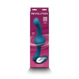 Revolution Tsunami Teal - Vibrator Dublu cu Telecomandă, 30.2x4 cm, Orion