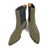 Ciocate dama din piele intoarsa verde kaki Cher