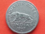 INDIA BRITANICA- &frac14; RUPEE 1947