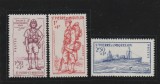 Saint Pierre et Miquelon , Colonii franceze 1941 - Omnibuse , Apararea tarii , serie 3 valori, dantelate , MNH , Mi.210-212, Militar, Nestampilat