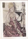 FA96 -Carte Postala- RUSIA - Tretyakov Gallery - V.V. Rozhdestvensky, The White Sea. Peasent girl in ancient russian costume, necirculata 1967