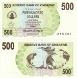 ZIMBABWE 500 dollars 2006 BEARER CHEQUE UNC!!!