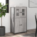 vidaXL Dulap &icirc;nalt, gri sonoma, 62x32x106,5 cm, lemn prelucrat