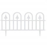 Gardulet pentru gradina, 60x31 cm, 4 segmente, posibilitate imbinare, PVC alb, ProCart
