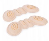 Cumpara ieftin Set 2 branturi adezive pentru calcaie, spuma si poliester, 9.8 x 3.6 cm, grosime 7 mm, crem, Oem