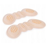 Set 2 branturi adezive pentru calcaie, spuma si poliester, 9.8 x 3.6 cm, grosime 7 mm, crem