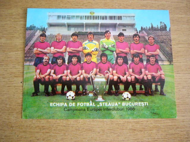 QW28 - Tematica sport - fotbal - Steaua Bucuresti - 1986