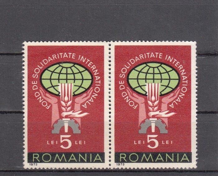 M2 TW F - 1973 - Fond de solidaritate internationala - pereche de doua timbre