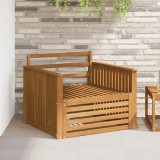 vidaXL 2 Bucată Sofa cu Brațe Lemn Solid de Acacia natural 3436389