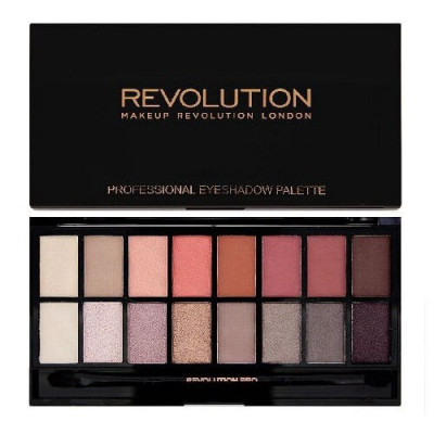 Paleta farduri de ochi Makeup Revolution New-Trals vs Neutrals, 16 Culori foto