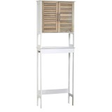 Raft Depozitare Deasupra Toaletă Mdf 2 Uși/1 Raft 179&times;23&times;63 Cm &ndash; Stockholm / Alb | Mobilier Depozitare Baie