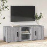 Cumpara ieftin Comodă TV, gri sonoma, 100x31,5x35 cm, lemn prelucrat