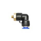 Mufa rapida cotita din plastic pentru furtun 8 mm cu filet metalic M6