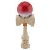 Kendama X Originala, Profesionala, Cyrax, Big Cups V2, Super Sticky cu Cupe Mari, din lemn 18 cm, Rulment Metalic cu Ata 55 cm, Gradient Rosu/Alb