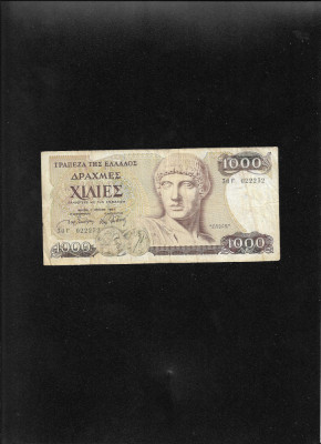 Grecia 1000 drahme 1987 seria022232 foto