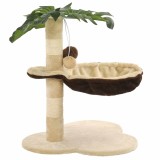 Cumpara ieftin Ansamblu pisici cu stalpi funie sisal, 50 cm, bej si maro