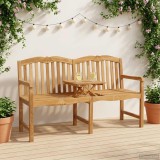 vidaXL Bancă din lemn sculptată manual cu flori natural 42030024