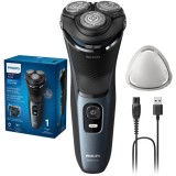 Aparat de ras PHILIPS Shaver Seria 3000 S3144/00, barbierit umed şi uscat, fara fir, capete 5D pivotante si flexibile, lame autoascutire, 60 min, capa