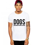 Tricou barbati alb - Dogs - L