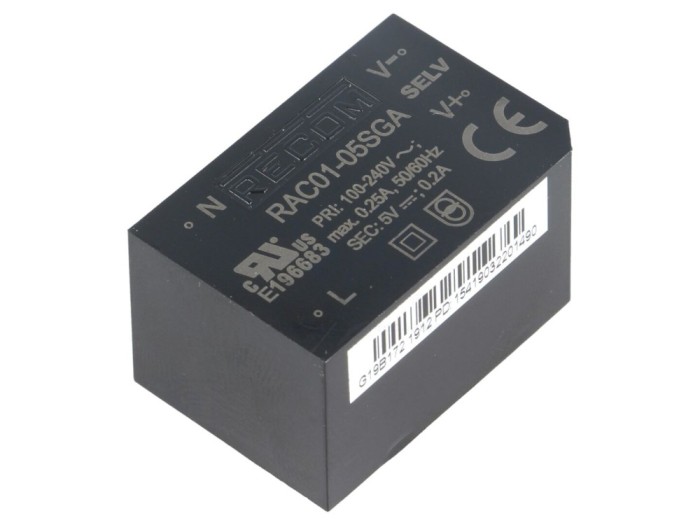 Convertor AC/DC 5V 200mA PCB
