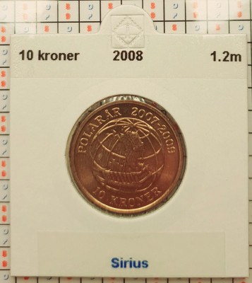 Danemarca 10 kroner 2008 - Sirius - km 925 - G011 foto