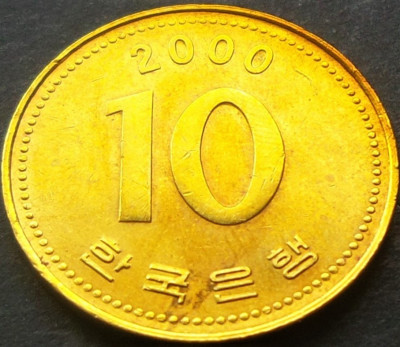 Moneda 10 WON - COREEA de SUD, anul 2000 *cod 75 A = A.UNC foto