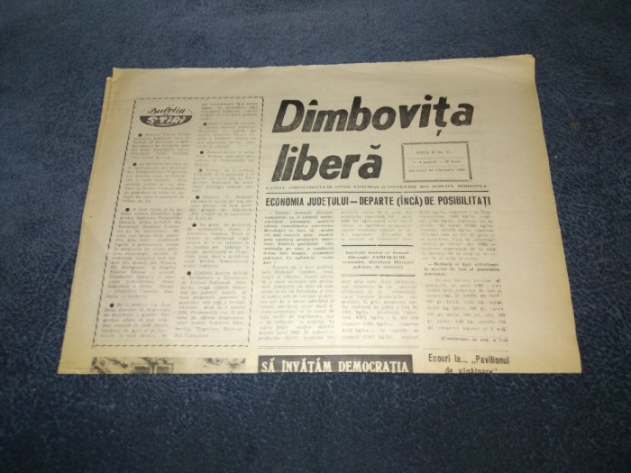 ZIARUL DAMBOVITA LIBERA 14 FEBRUARIE 1990