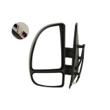 Oglinda exterioara Citroen Jumper 1999-2006, Fiat Ducato, 1999-2006, Peugeot Boxer 1999-2006, Stanga, Crom, electrica, carcasa neagra, Convex, View M