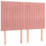 Cumpara ieftin Tablii de pat, 4 buc, roz, 72x5x78/88 cm, catifea