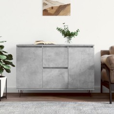 Servantă, gri beton, 104x35x70 cm, lemn prelucrat foto