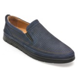 Mocasini BITE THE BULLET bleumarin, SH7501, din nabuc