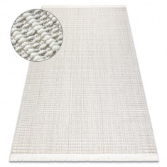Covor NANO FH72A Melange, buclă, țesut plat alb, 200x290 cm