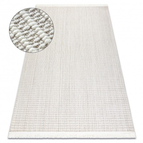 Covor NANO FH72A Melange, buclă, țesut plat alb, 160x220 cm