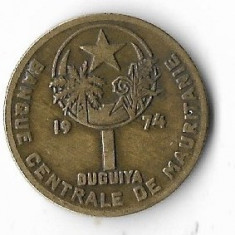 Moneda 1 ouguiya 1974 - Mauritania